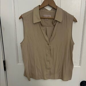 Philosophy Women's Beige Button-Down Blouse